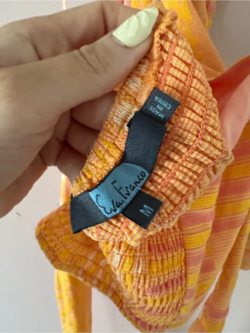 Anthropologie Eva Franco Orange Aztec Halter Wrap Top Crisscross Tie-Waist Top - Picture 11 of 12